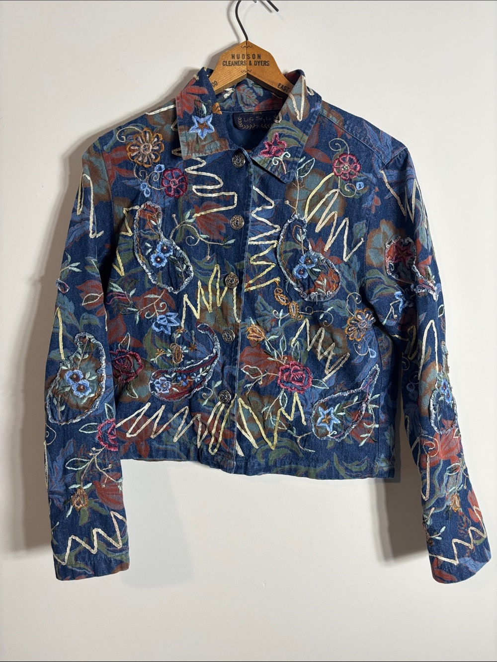 Vintage Lifestyles Geometric Pattern Jacket AOP Boho Small